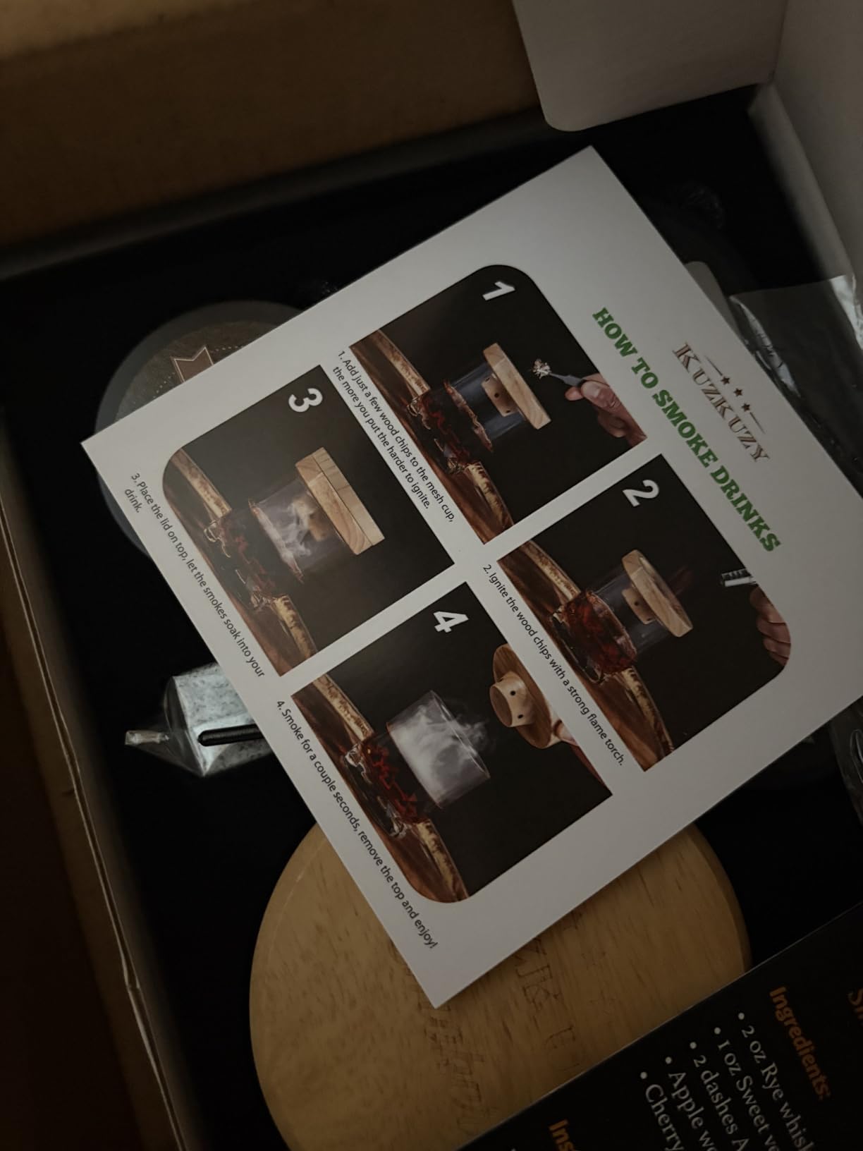 Kuzkuzy cocktail smoker box and accessories customer photo