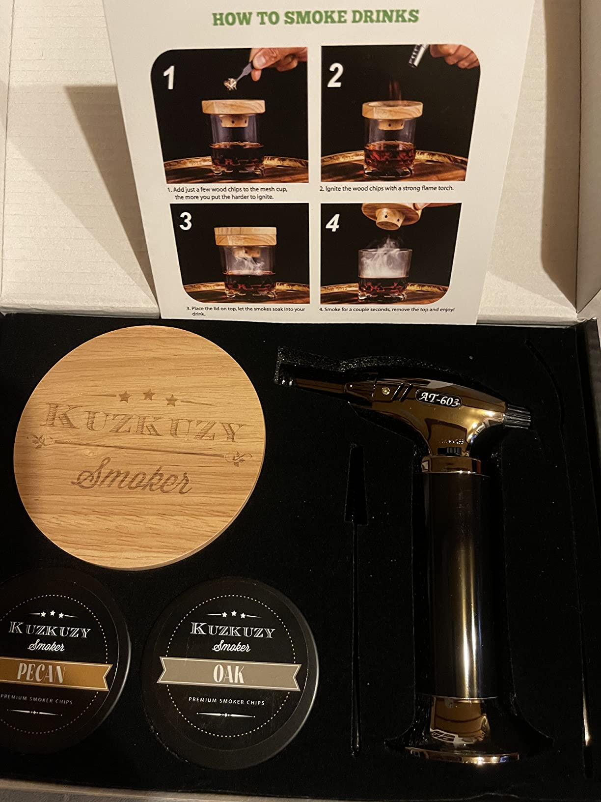 Kuzkuzy cocktail smoker kit gift packaging customer photo